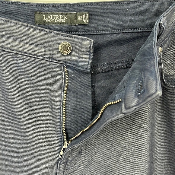 Lauren Ralph Lauren Super Stretch Mid-Rise Straight Leg Jeans Navy Size 18W New! - Picture 9 of 14